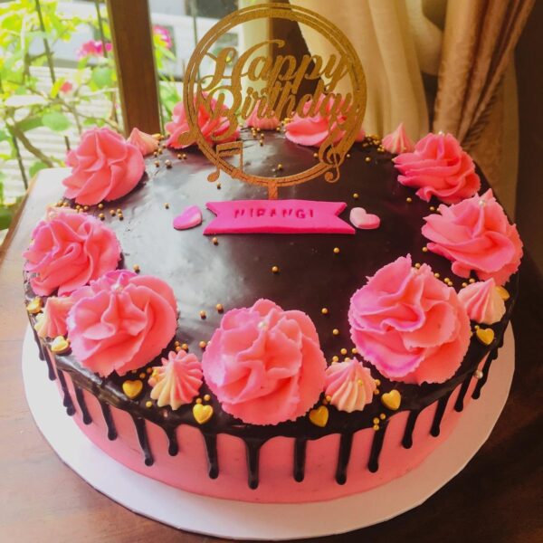 Floral Drip Cake