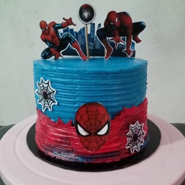 Spider Man Theme Birthday Cake