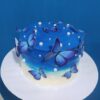 Blue Butterfly Theme Cake