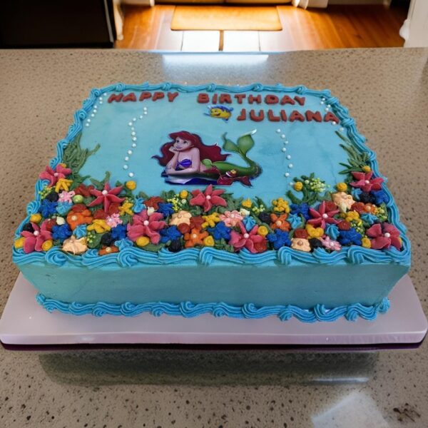 Ariel Themed Birthday Cake