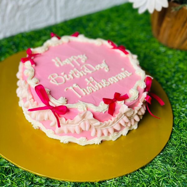 Ribbon Vintage Almond Cake