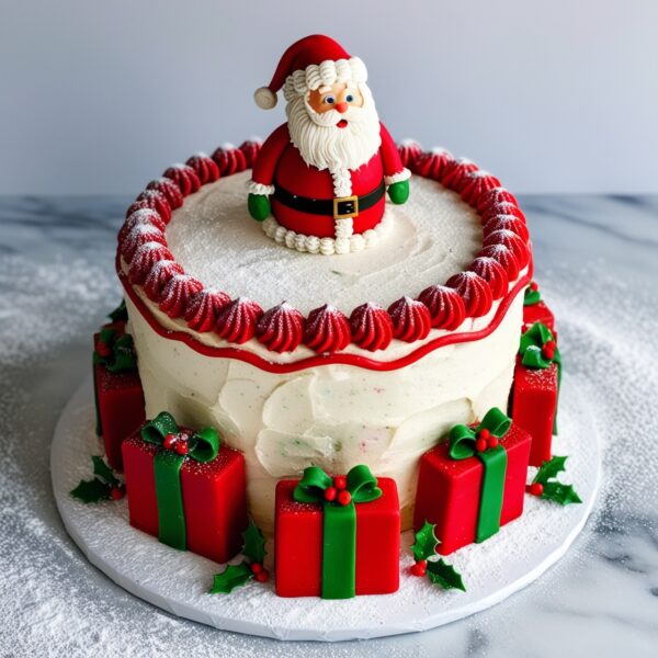 Santa's Christmas Surprise Cake