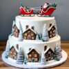 Enchanted Christmas Village Cake