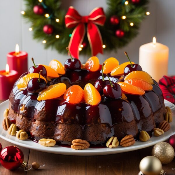 Candlelit Christmas Fruitcake