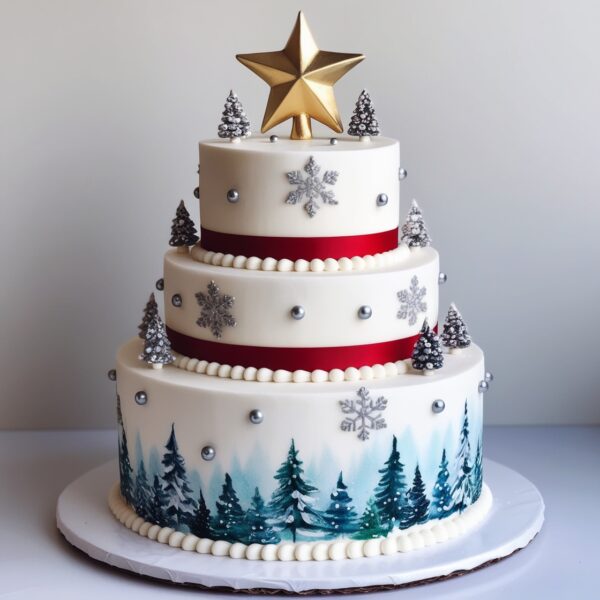 Winter Wonderland Christmas Cake