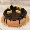 1kg Chocolate Drip Cake with White Chocolate Toppers